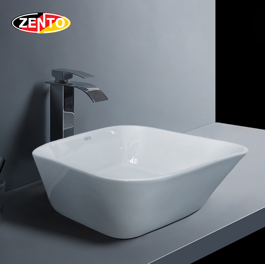 Chậu lavabo đặt bàn Zento LV1193 (420x425x165mm)