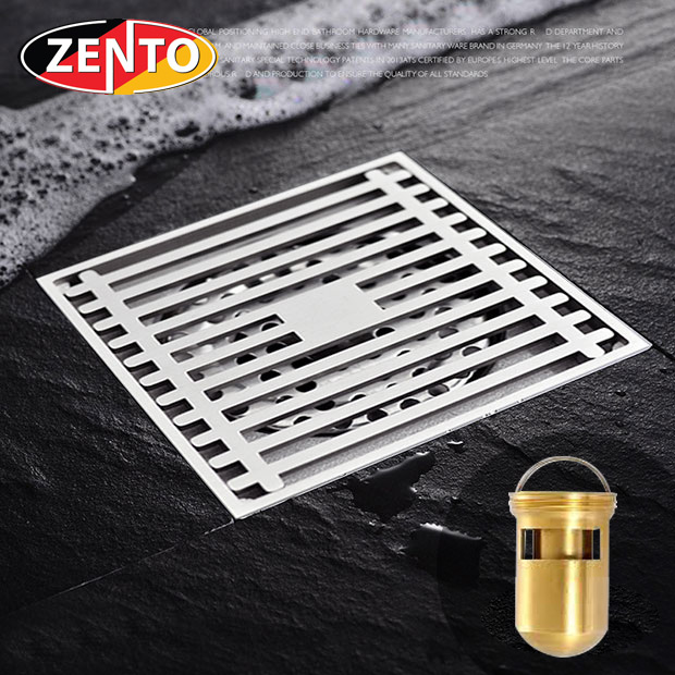 Phễu thoát sàn chống mùi và côn trùng Zento ZT528 (100x100mm)