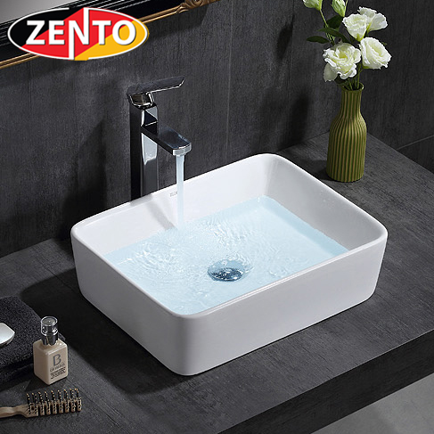 Chậu lavabo đặt bàn Zento LV6087 (480x370x130mm)