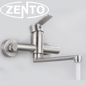 Vòi rửa bát gắn tường nóng lạnh inox Zento SUS4650