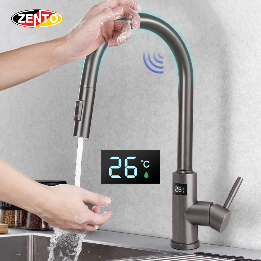 Vòi rửa chén bát cảm ứng Touch - pull down kitchen faucets AF5888-Gr