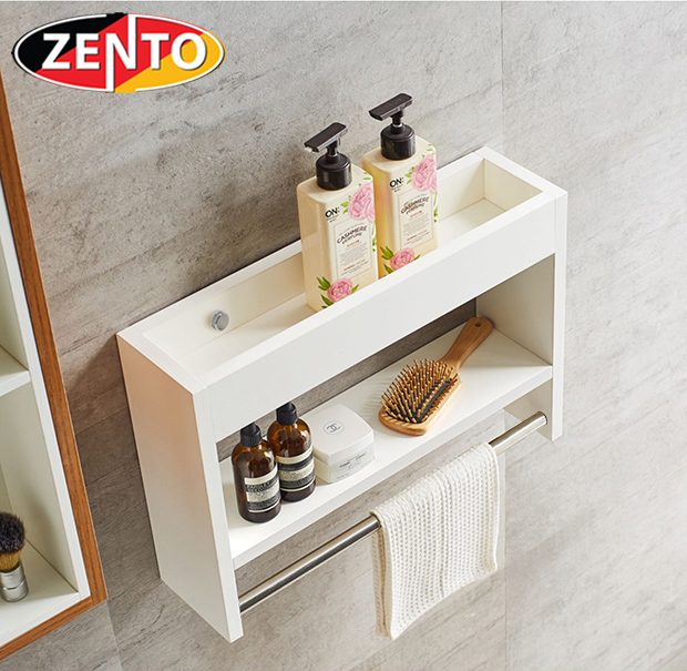 Kệ treo tường phòng tắm Zento ZT-LV925 - Kệ treo tường phòng tắm Zento ZT-LV925 tạo ra một không gian phòng tắm hiện đại, tiện nghi và rất tinh tế. Sản phẩm thiết kế tối giản này được làm bằng kim loại và thép không gỉ, với khả năng chịu lực vượt trội và giữ vững được hình dạng, màu sắc cho đến khi sử dụng trong nhiều năm.