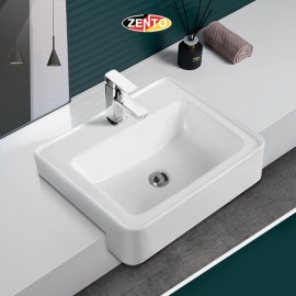 Chậu lavabo bán âm Zento LV1198 (Semi-recessed Basin)