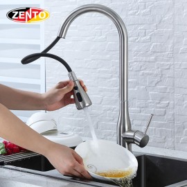 Vòi rửa bát nóng lạnh inox 304 Zento SUS5506 (Dây rút)