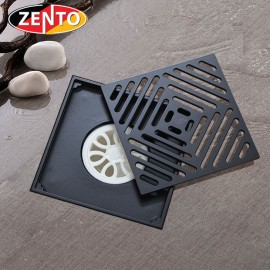 Thoát sàn chống mùi Black series  Zento ZT678-1B (150x150mm)