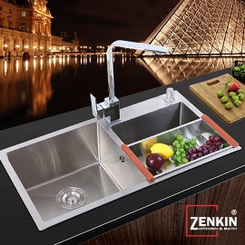 Chậu rửa chén, bát 2 hố Zenkin kitchen sink ZK8045-304