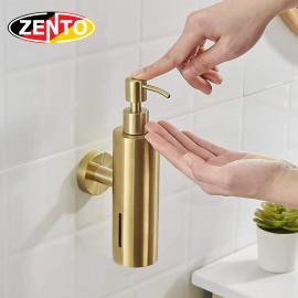 Bình xà phòng nước gắn tường inox304 HC3813-Gold