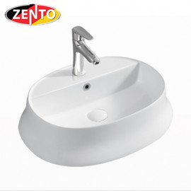 Chậu lavabo đặt bàn Zento LV1184A (575x370x160mm)