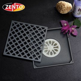 Thoát sàn chống mùi Black series Zento ZT674-1B (150x150mm)