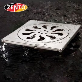 Phễu thoát sàn inox Zento TS121 (115x115mm)