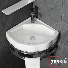 Chậu lavabo góc treo tường Zenkin ZK7103