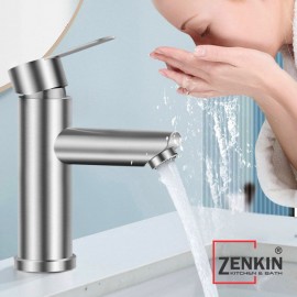 Vòi lavabo nóng lạnh inox304 Zenkin ZK1506