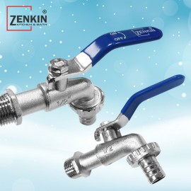Vòi vườn hợp kim tay inox Zenkin ZK0706 (G1/2)