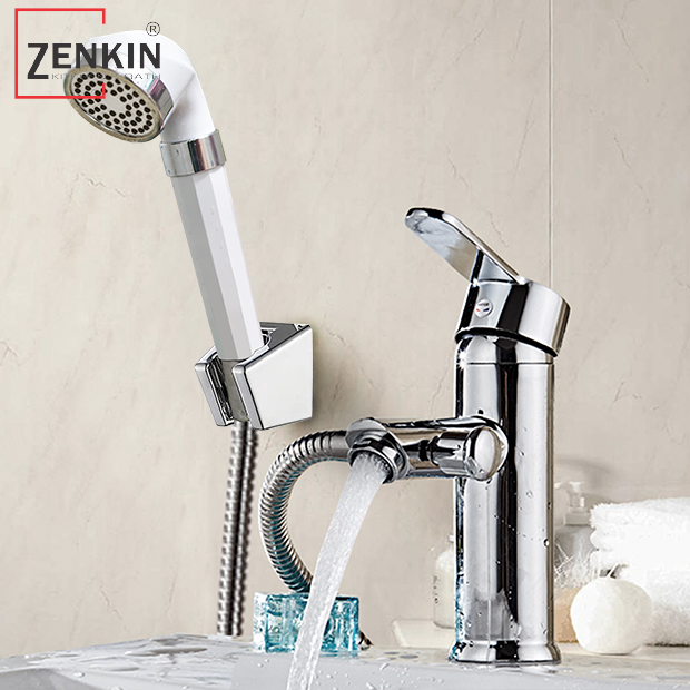 Bộ vòi lavabo kết hợp sen tắm nóng lạnh Zenkin ZK1041
