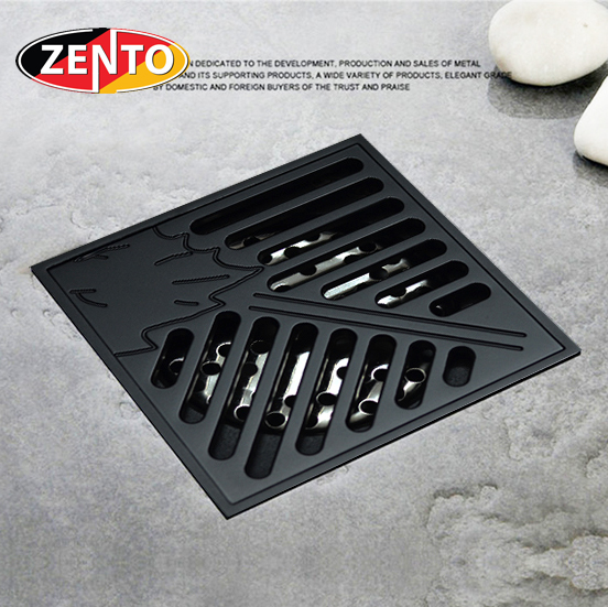 Thoát sàn chống mùi Black series Zento ZT524 (100x100mm)
