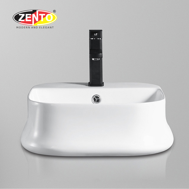 Chậu lavabo đặt bàn Zento LV1185A (460x460x160mm)