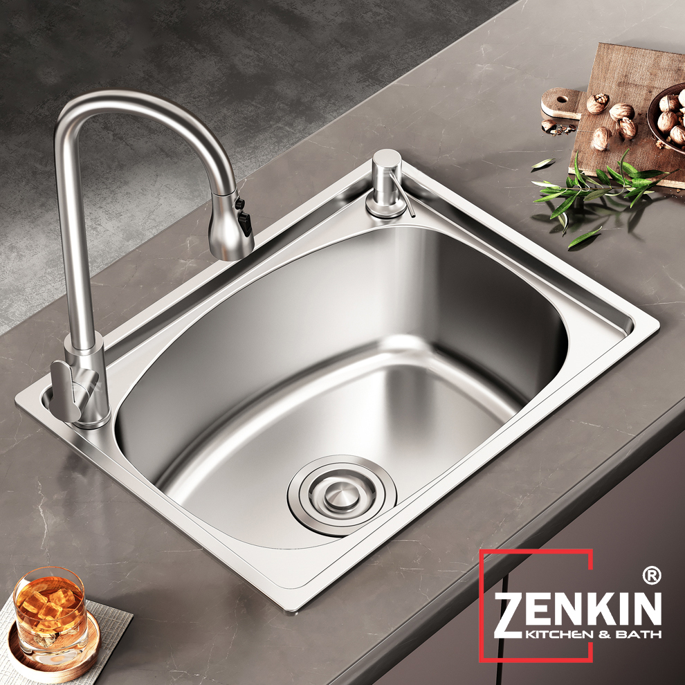 Chậu rửa chén, bát 1 hố Zenkin kitchen sink ZK5040TM