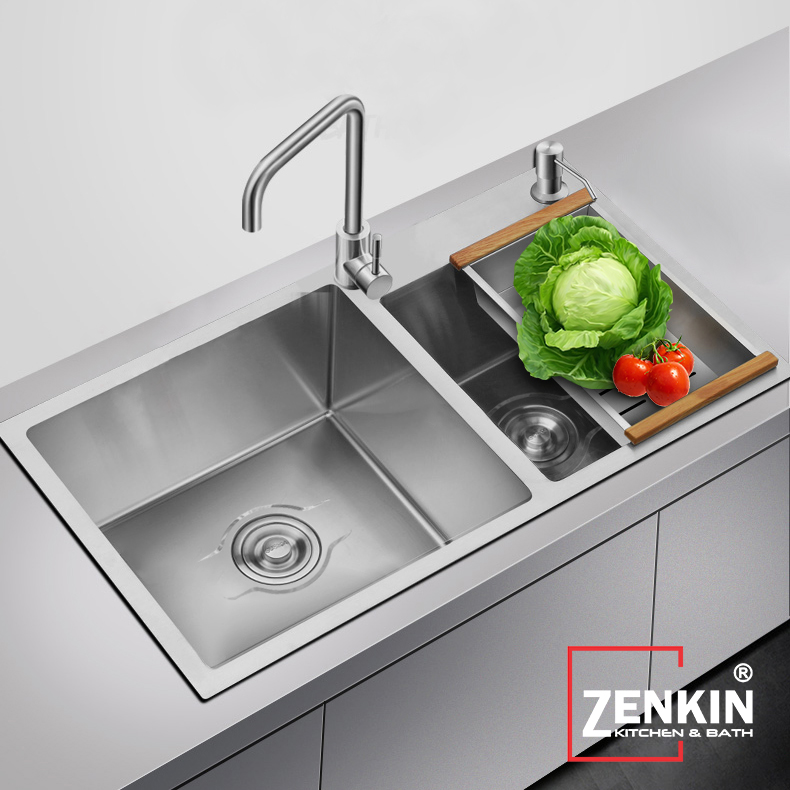 Chậu rửa chén, bát 2 hố Zenkin kitchen sink ZK8045-201